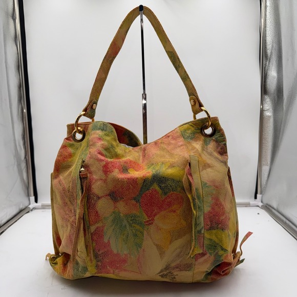 Borsetta Milano Handbags - Floral Multicolor Italian Leather Shoulder Bag